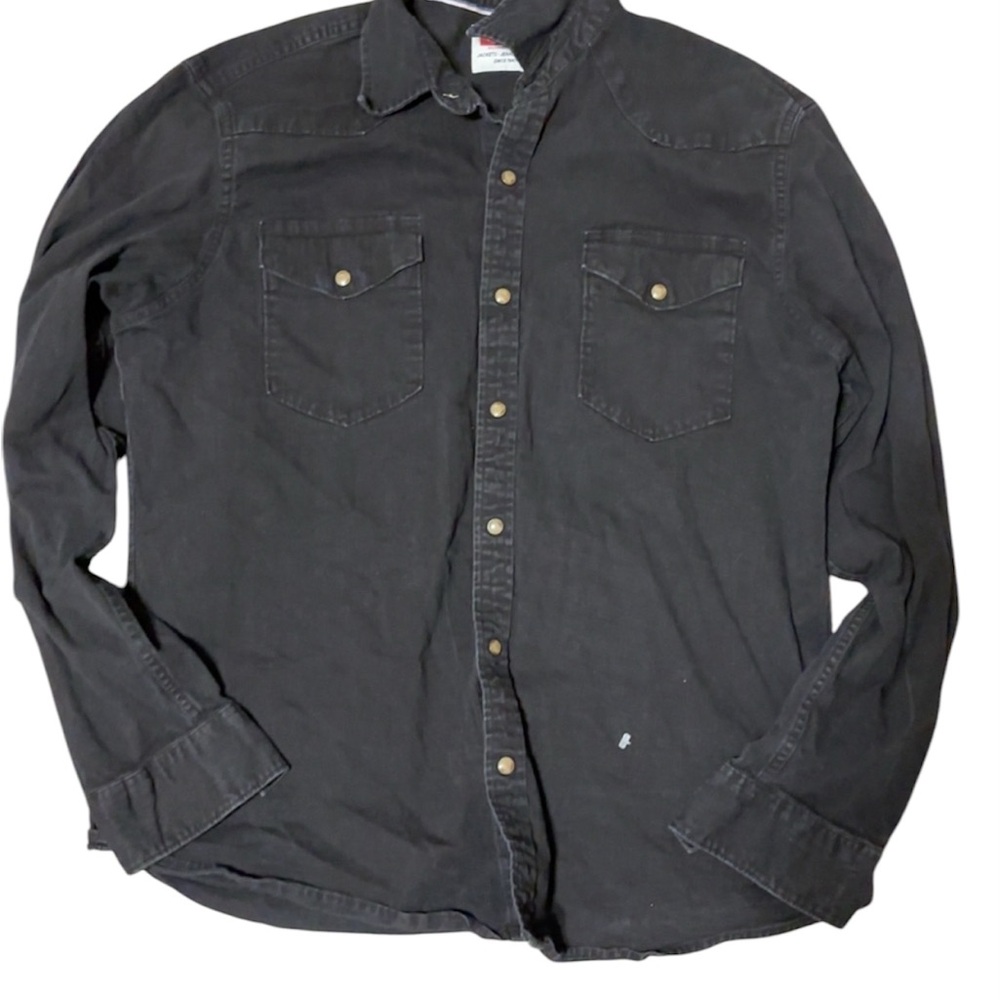 Men's Black Button-Up Shirt